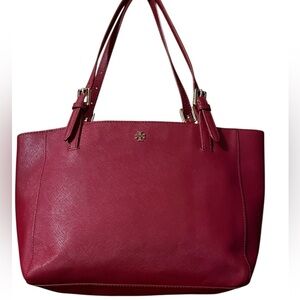 Tory Burch Burgundy Leather Tote